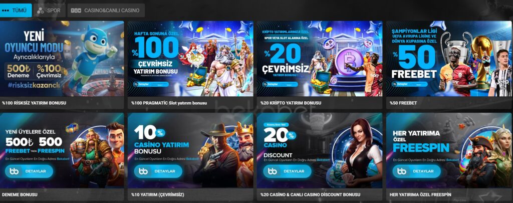 bekabet bonusları
